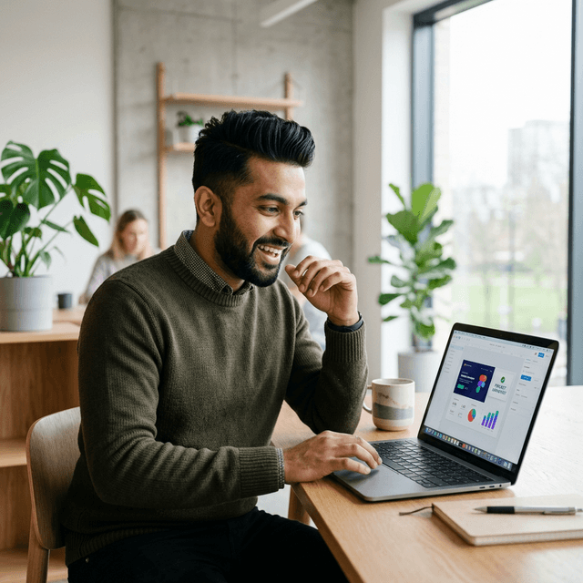 Satisfied user seeing AI results